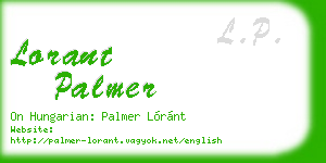 lorant palmer business card